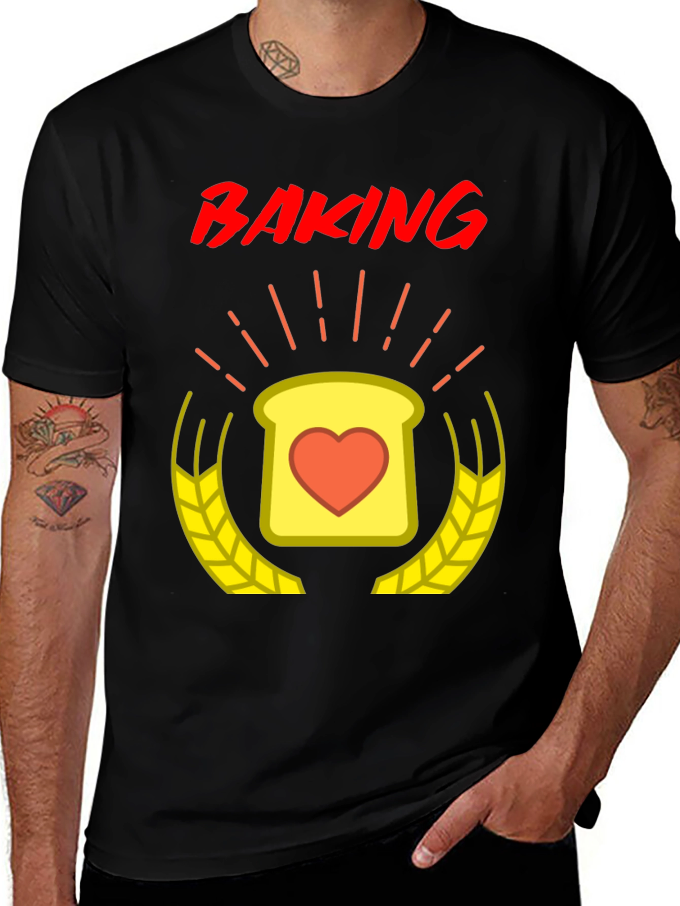 Baking Love T-Shirt - Heart Toast Design
