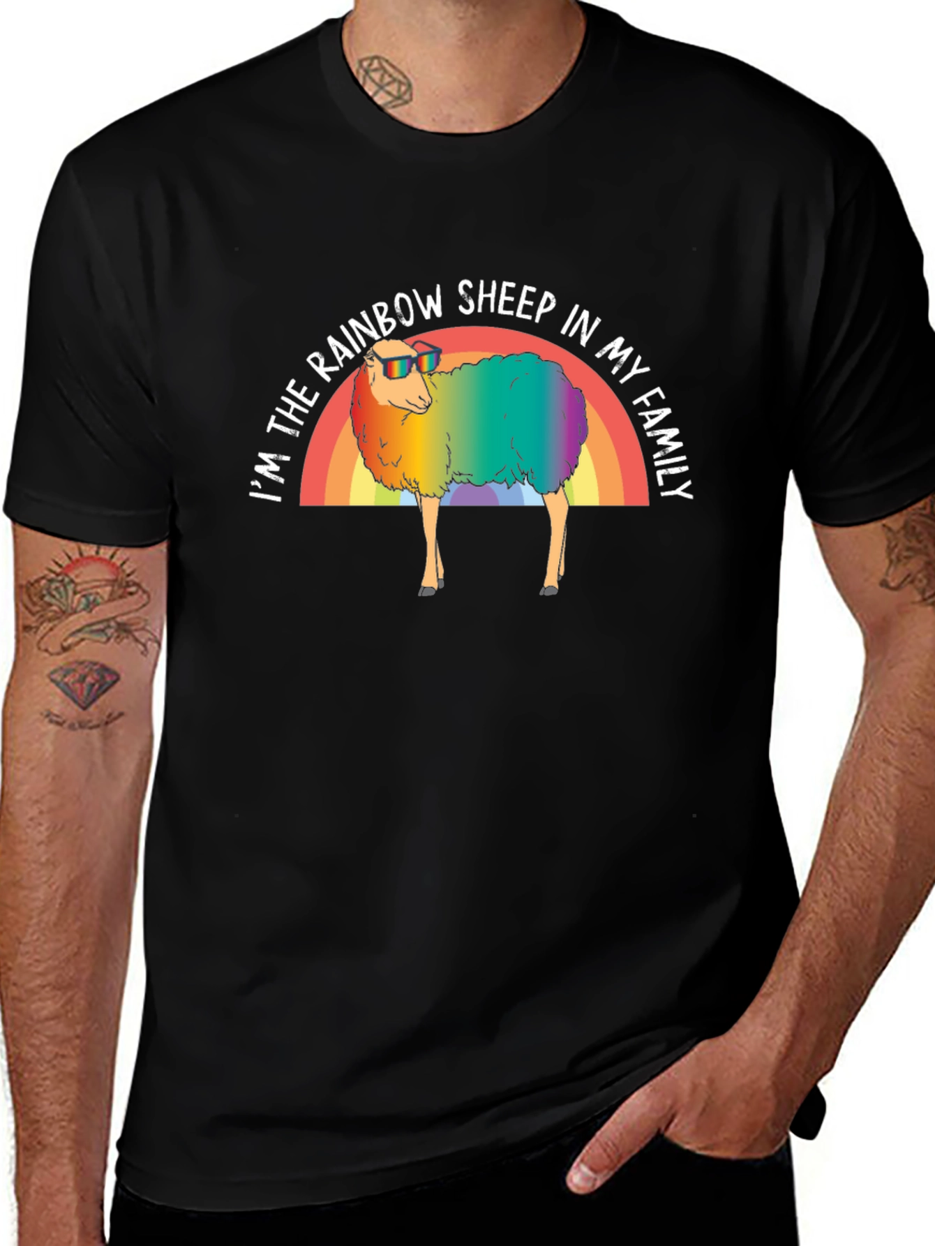 Rainbow Sheep LGBTQ Pride T-Shirt
