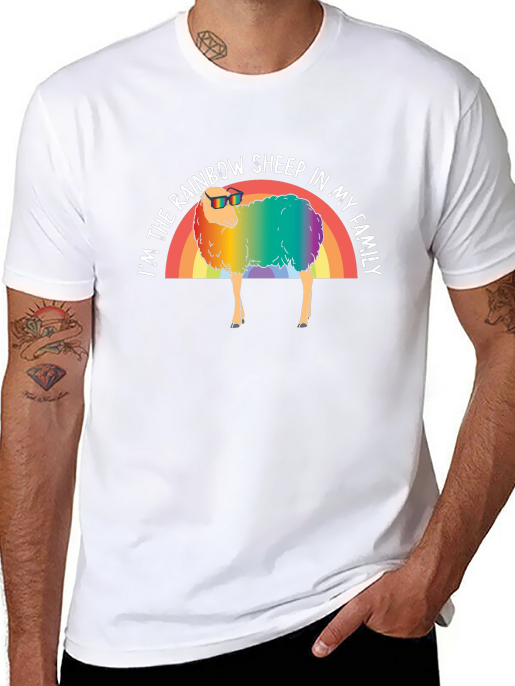 Rainbow Sheep LGBTQ Pride T-Shirt