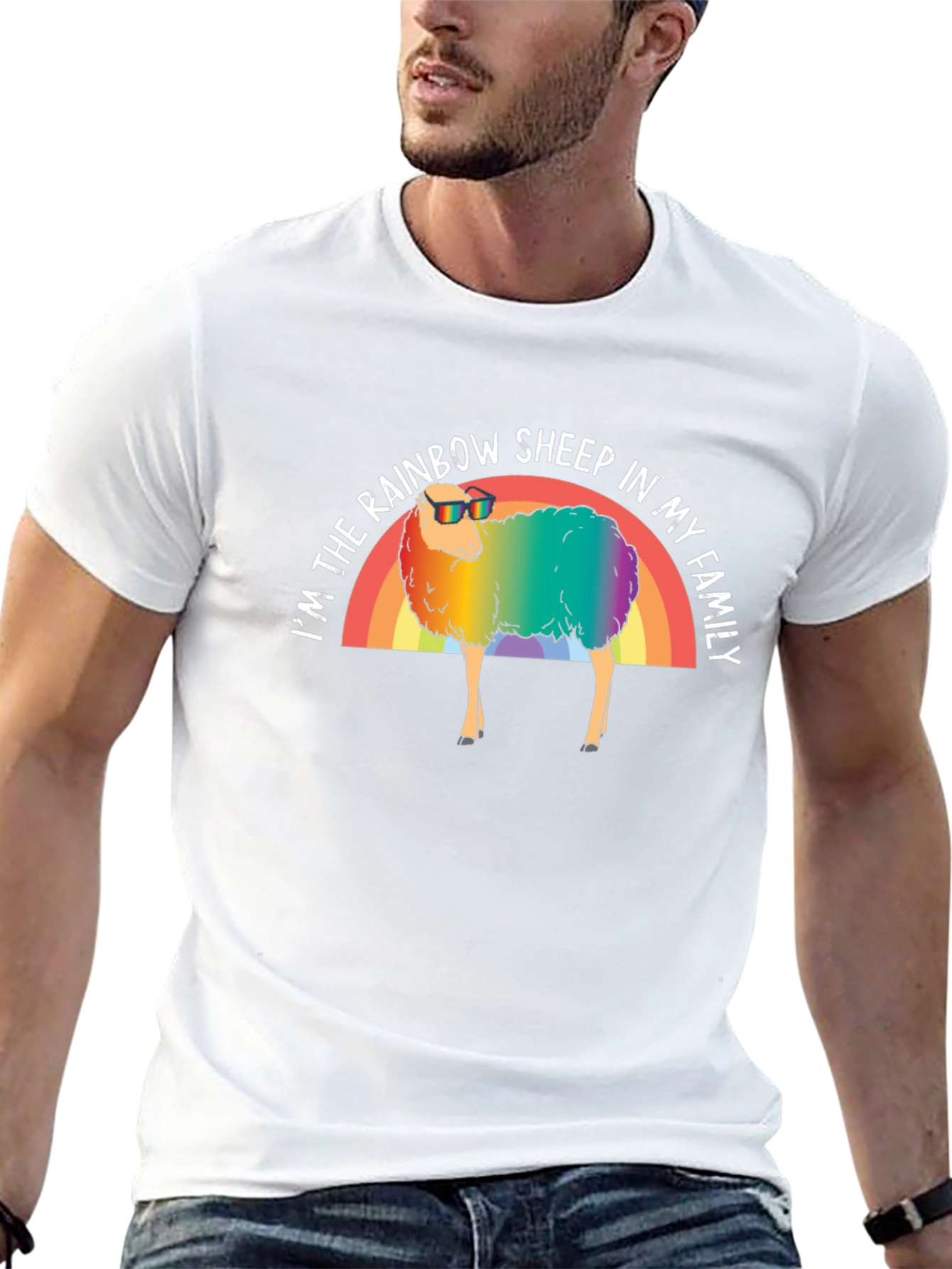 Rainbow Sheep LGBTQ Pride T-Shirt