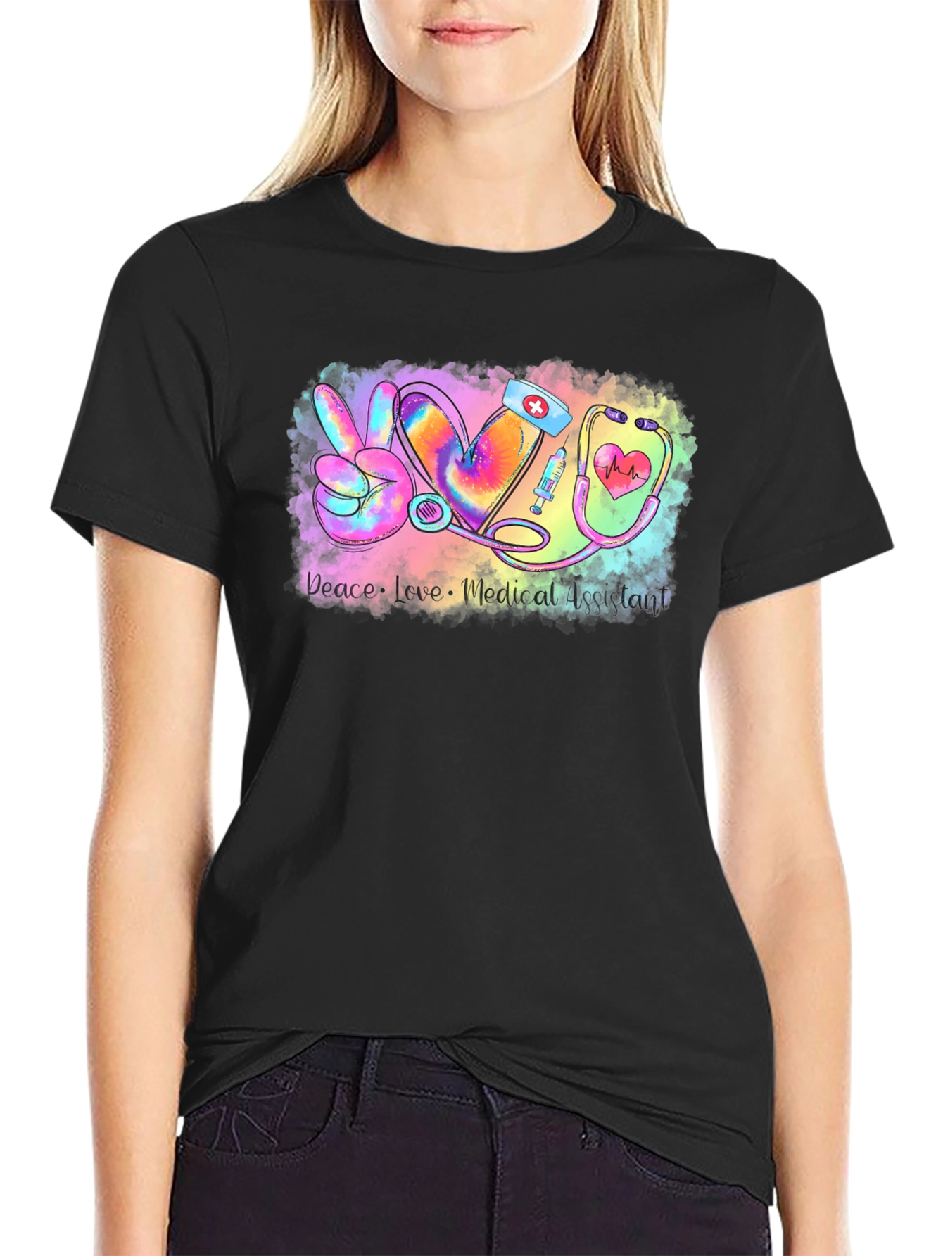 Medical Assistant Peace Love T-Shirt