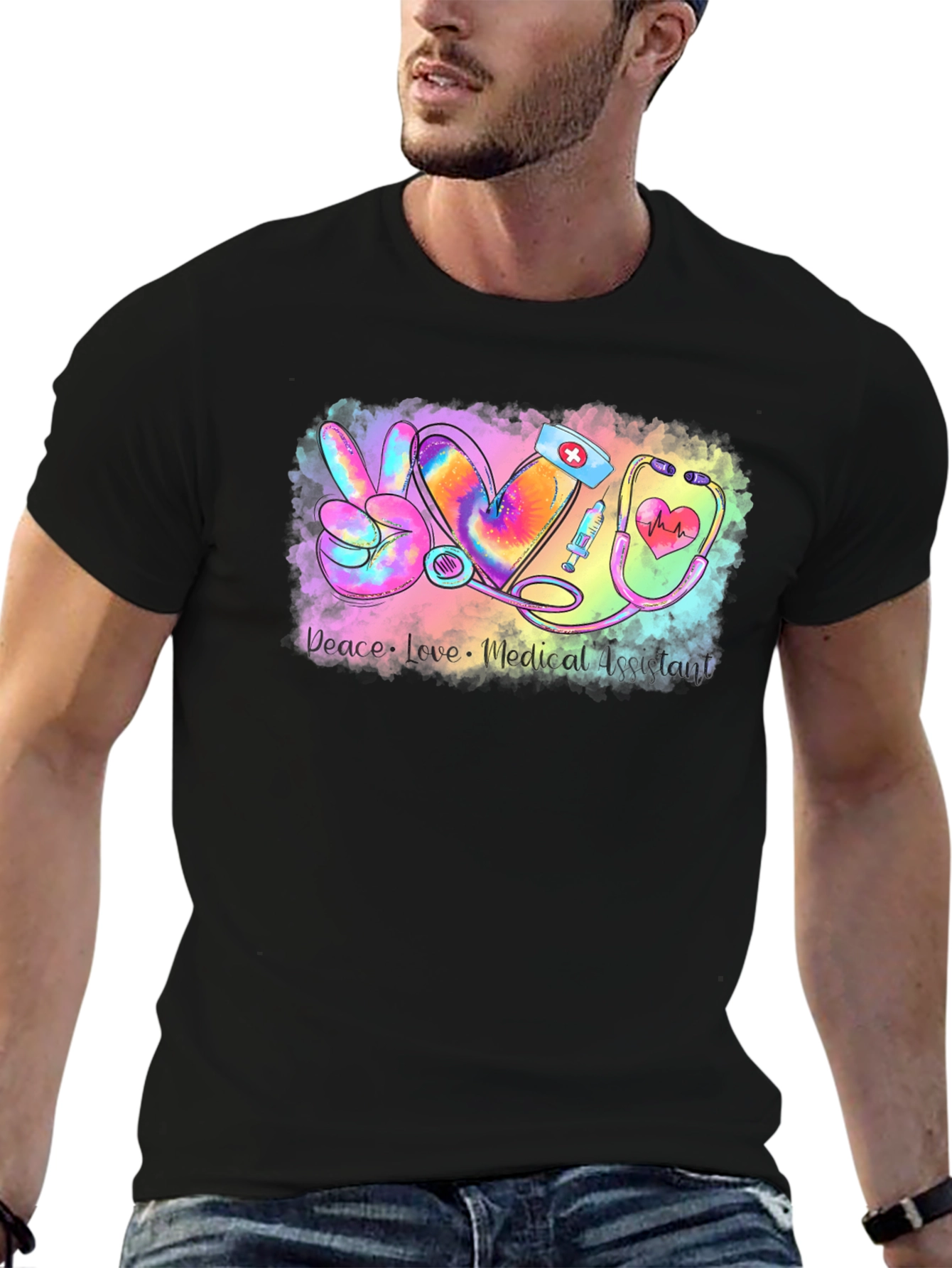 Medical Assistant Peace Love T-Shirt