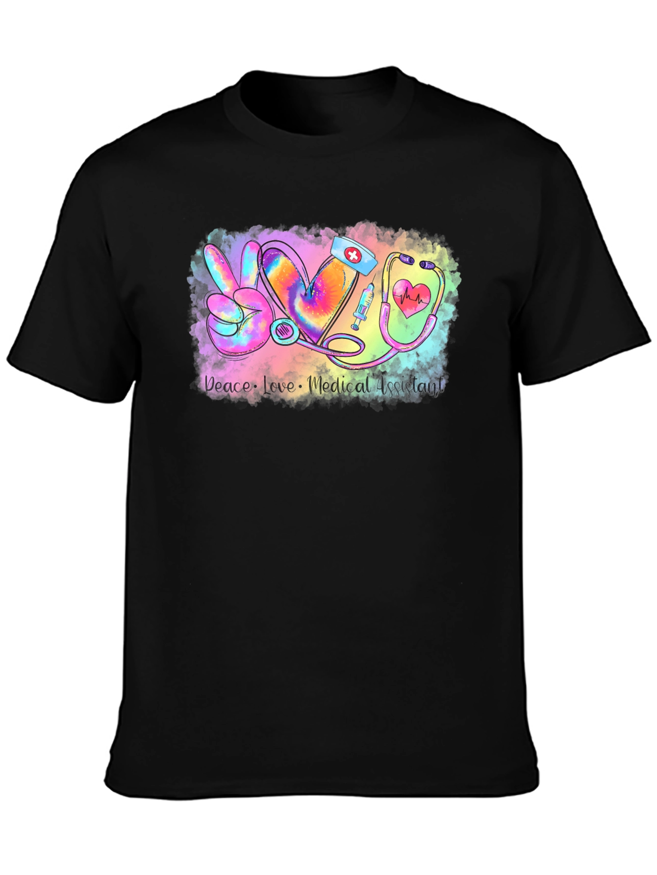 Medical Assistant Peace Love T-Shirt