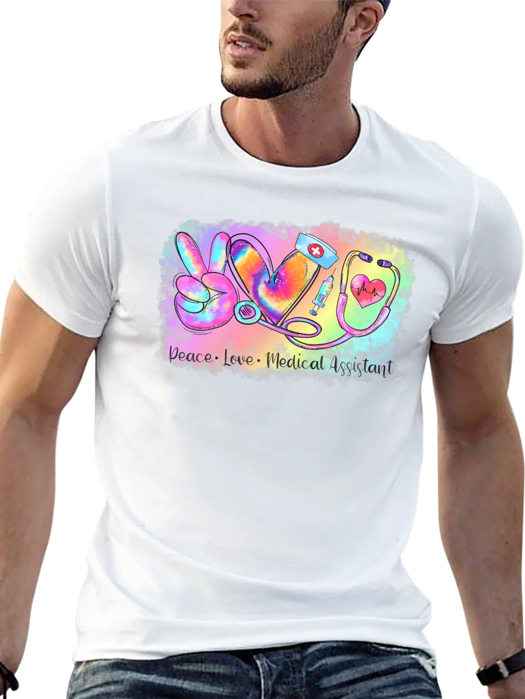 Medical Assistant Peace Love T-Shirt