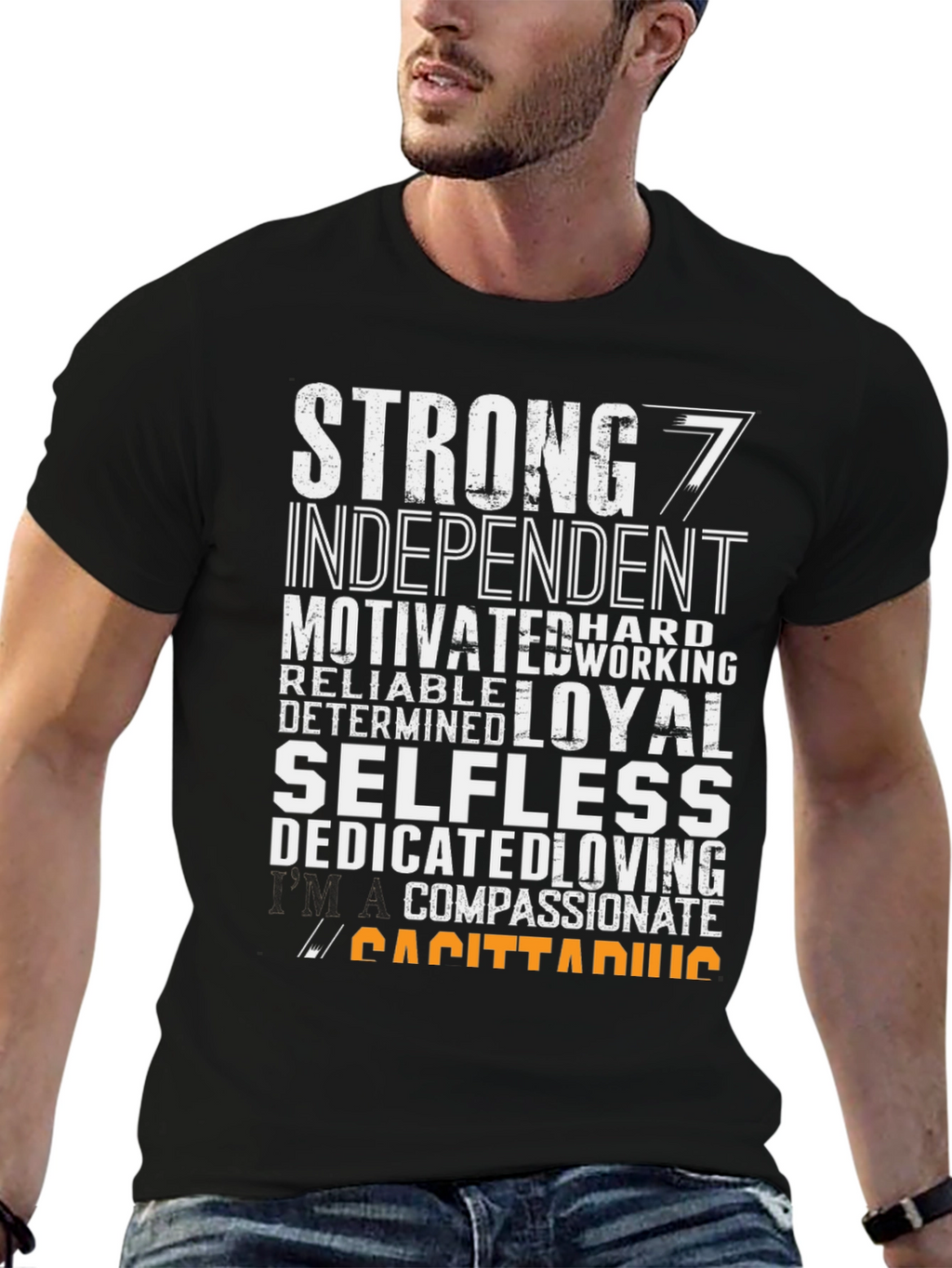 Sagittarius Zodiac T-Shirt - Strong Loyal Compassionate