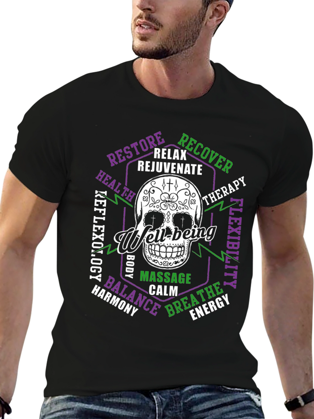 Well-being Skull Graphic T-Shirt