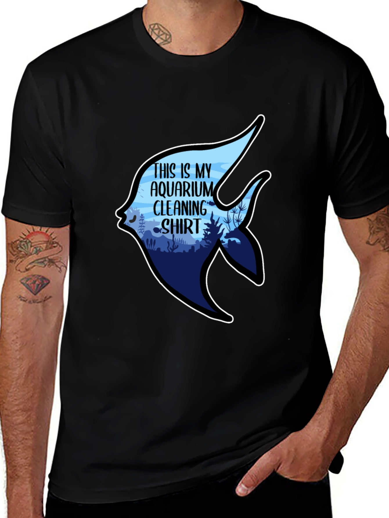 Aquarium Cleaning Shirt - Novelty Graphic Tee
