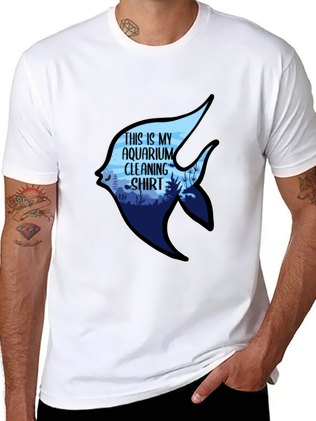 Aquarium Cleaning Shirt - Novelty Graphic Tee