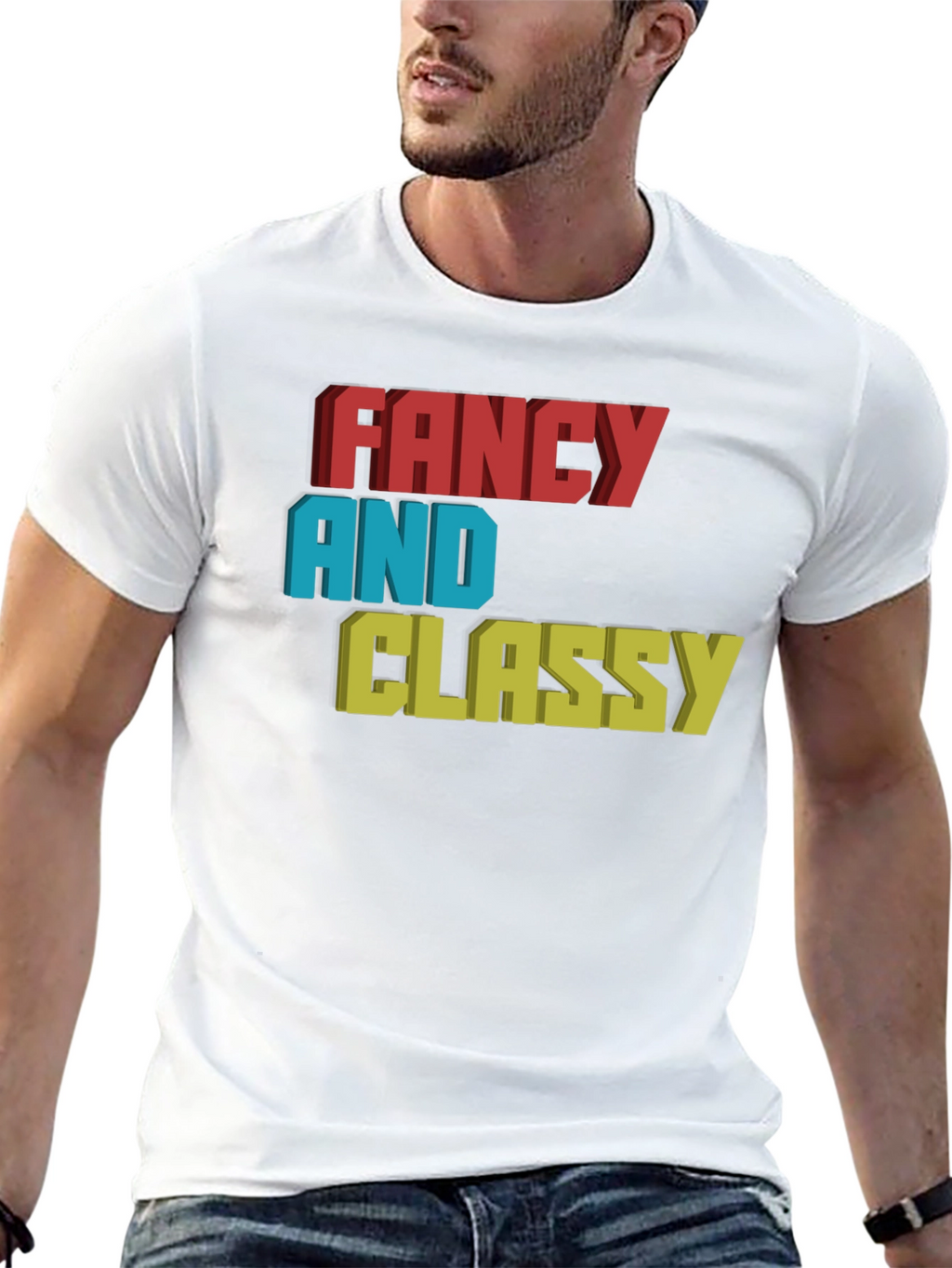 Fancy & Classy 3D Graphic Tee - Stylish Design