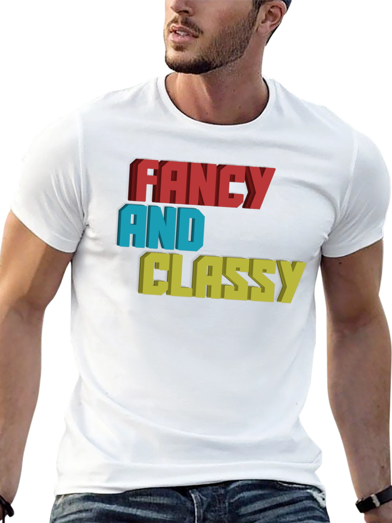 Fancy & Classy 3D Graphic Tee - Stylish Design