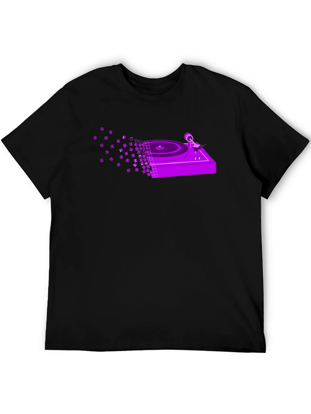 Retro DJ Turntable T-Shirt - Pixel Art Design
