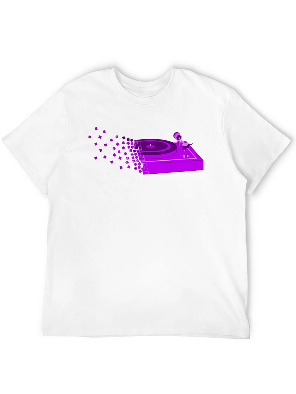 Retro DJ Turntable T-Shirt - Pixel Art Design