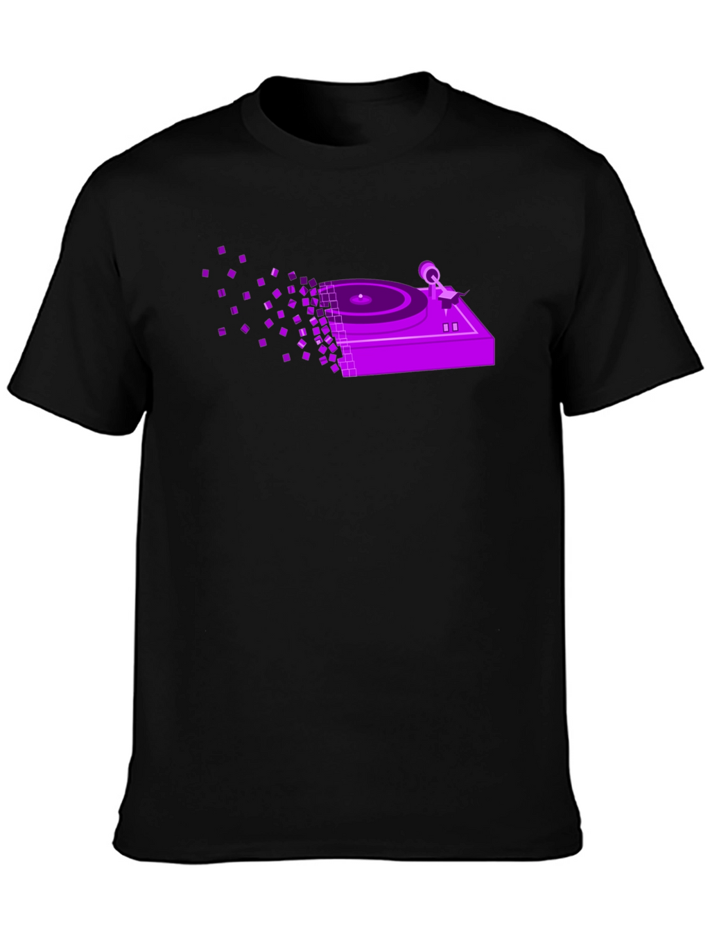 Retro DJ Turntable T-Shirt - Pixel Art Design