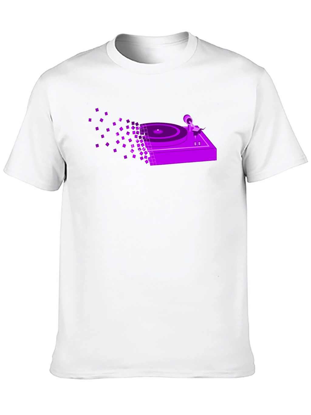 Retro DJ Turntable T-Shirt - Pixel Art Design