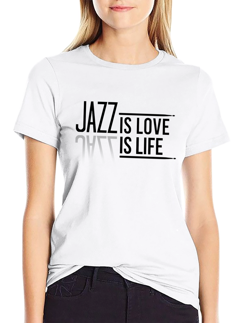 Jazz Is Love Is Life Graphic Tee - Black