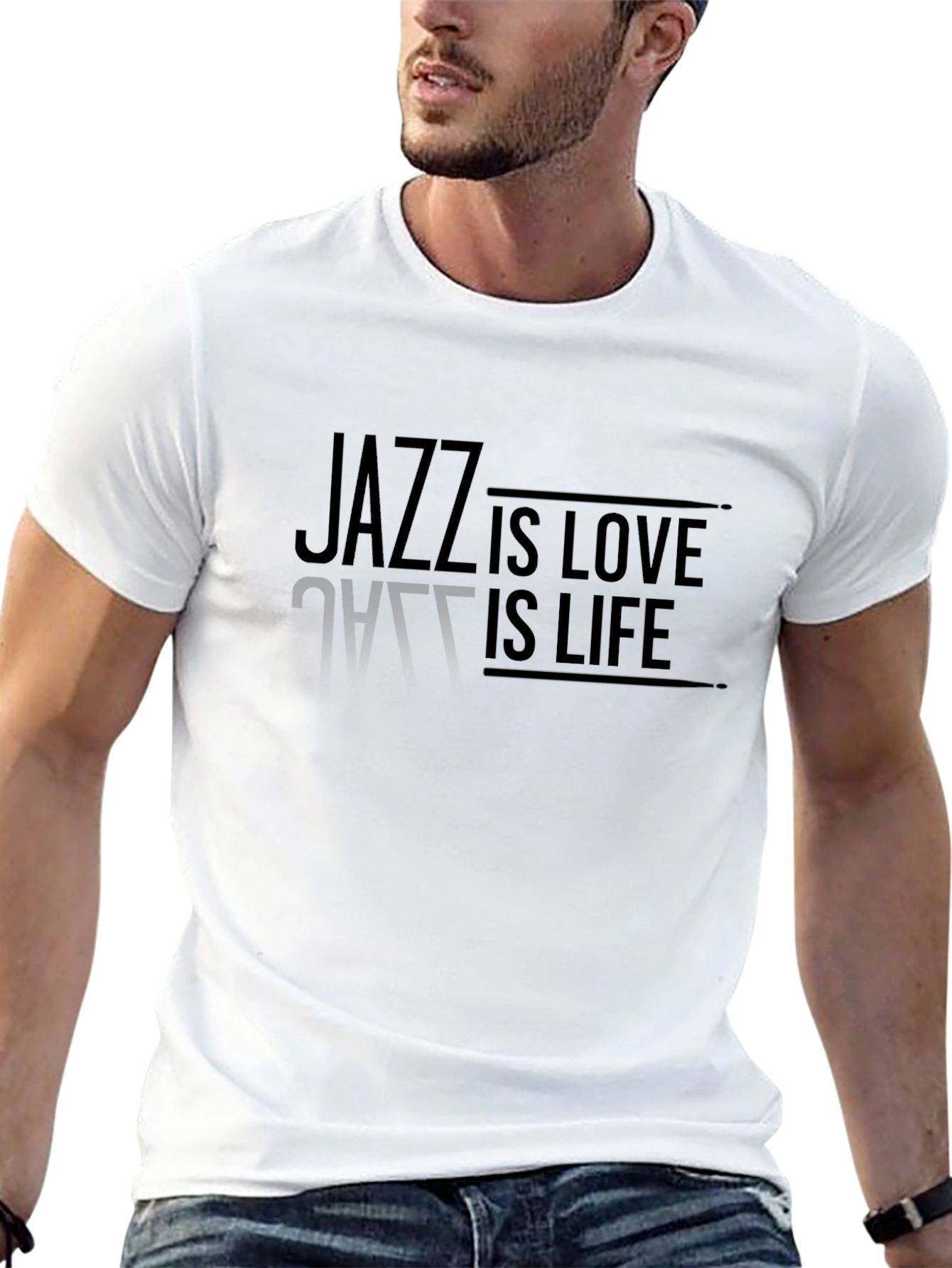 Jazz Is Love Is Life Graphic Tee - Black