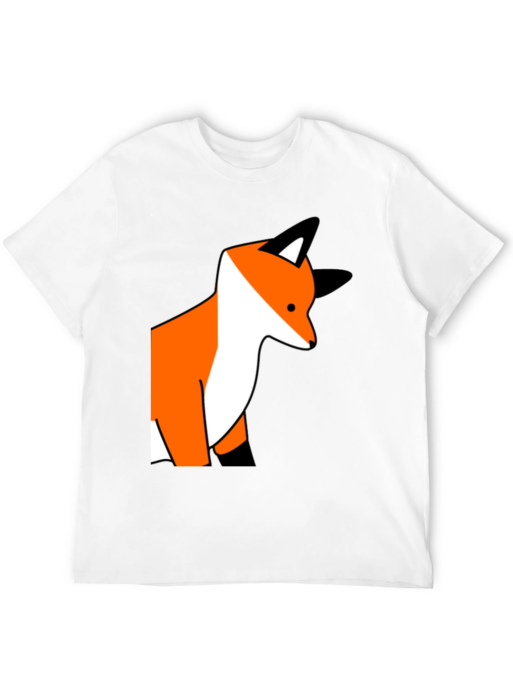 Fox Graphic Print Black T-Shirt