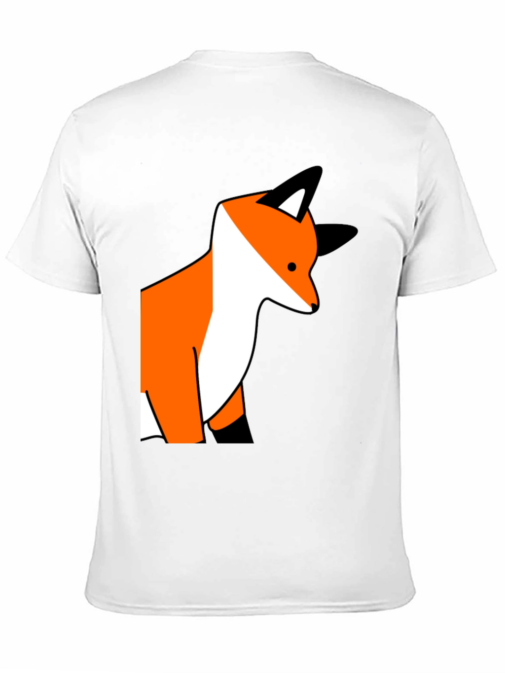 Fox Graphic Print Black T-Shirt