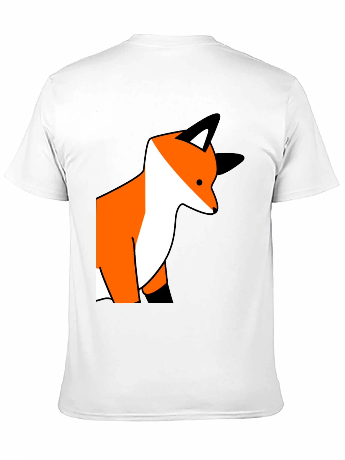 Fox Graphic Print Black T-Shirt