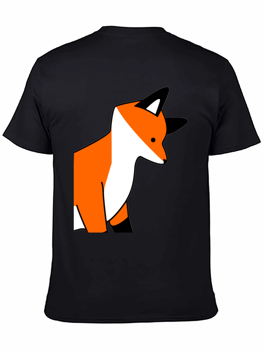 Fox Graphic Print Black T-Shirt