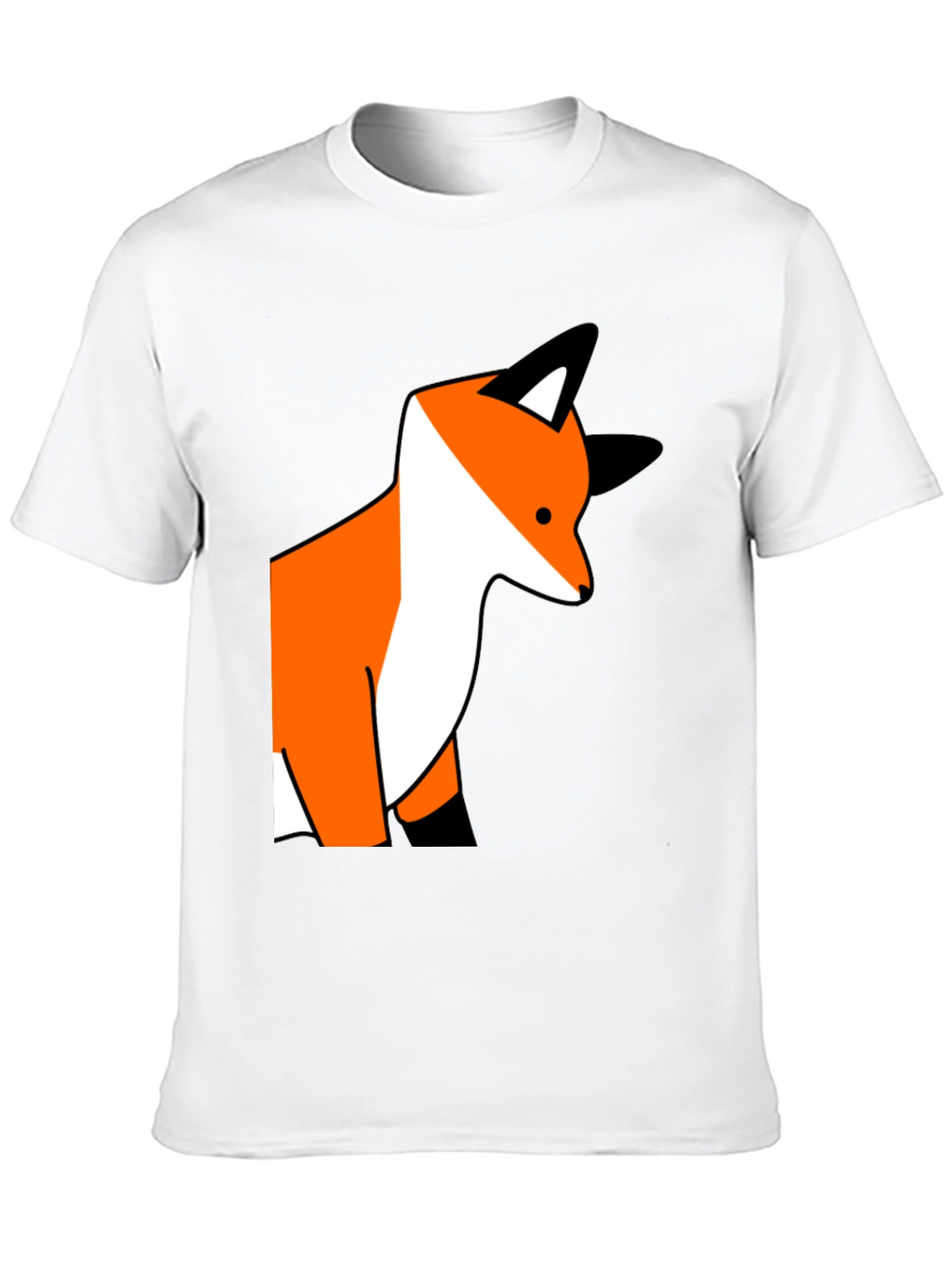 Fox Graphic Print Black T-Shirt