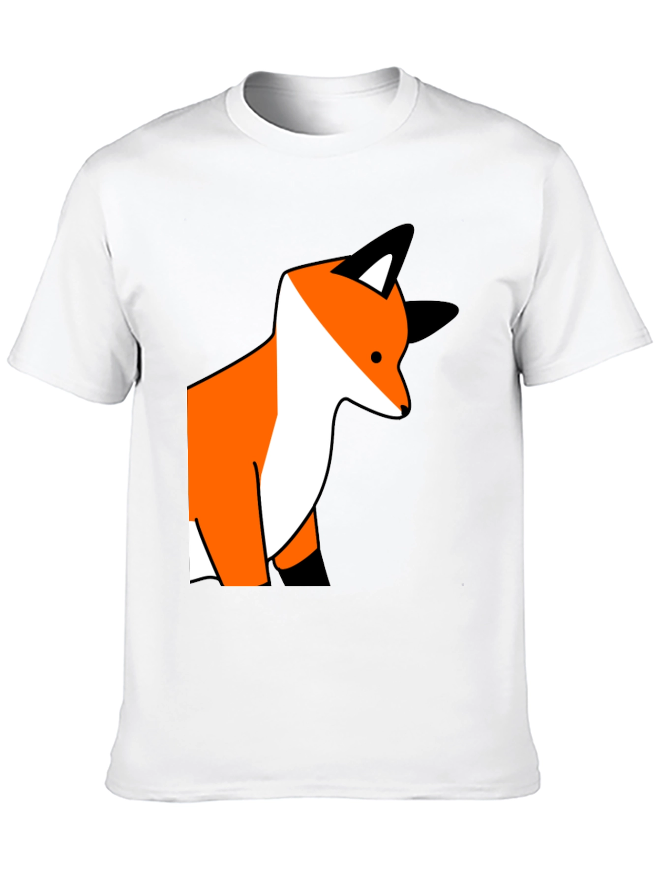 Fox Graphic Print Black T-Shirt