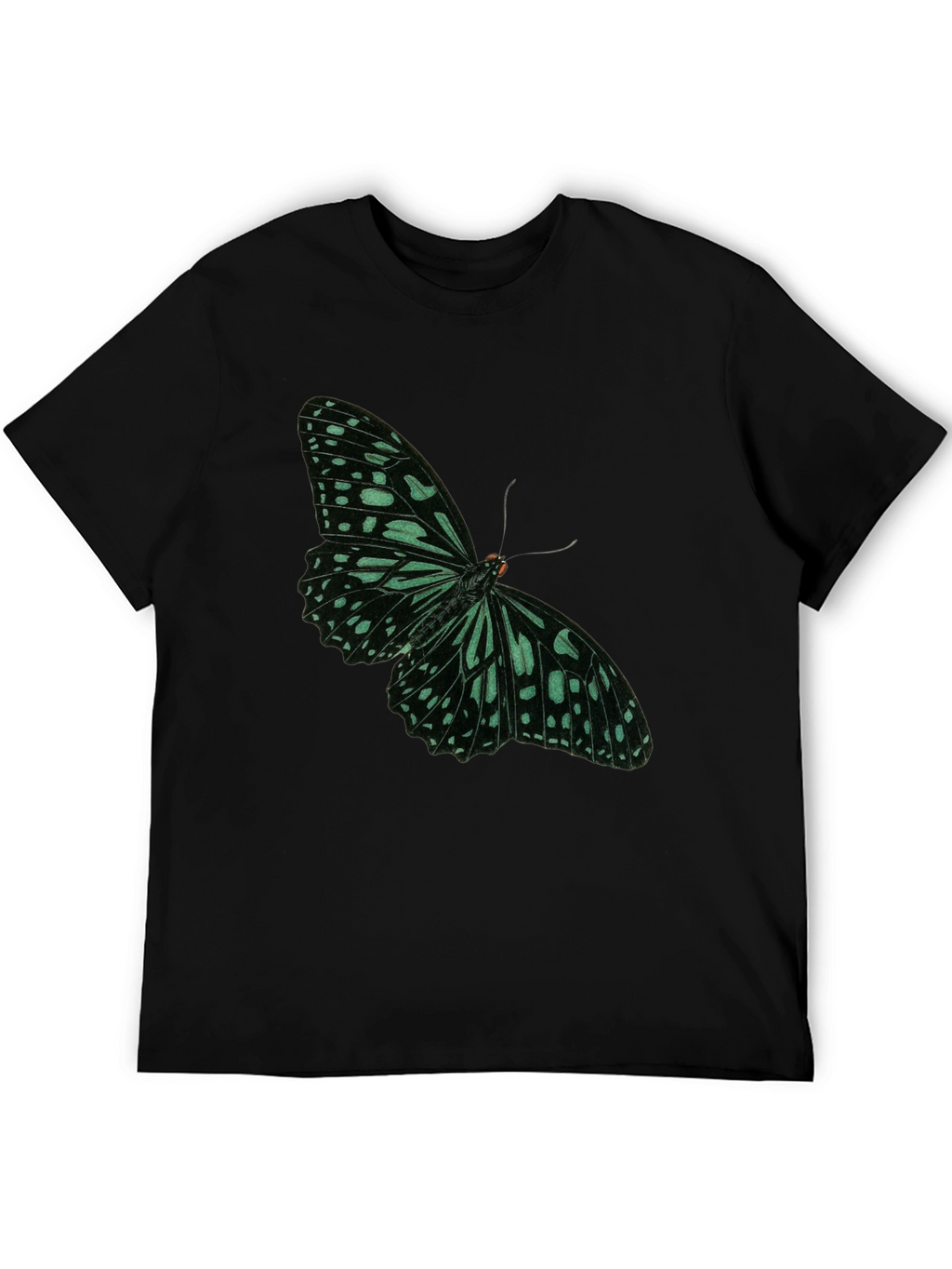 Butterfly Graphic Tee - Black Cotton Blend