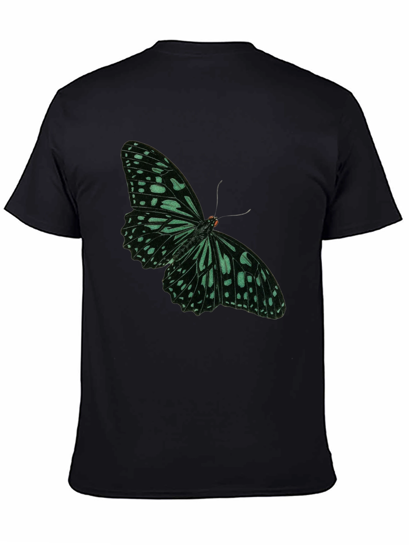 Butterfly Graphic Tee - Black Cotton Blend