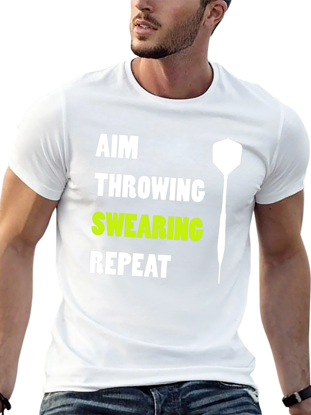 Aim Throwing Swearing Repeat Dart T-Shirt