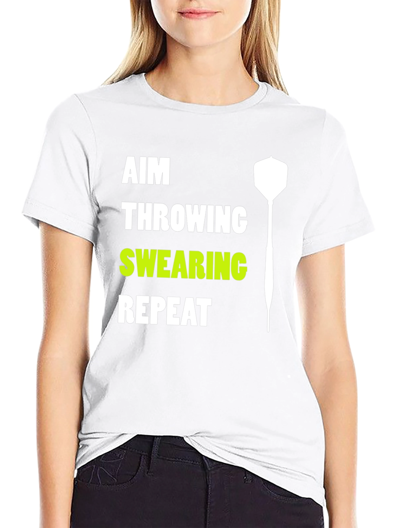 Aim Throwing Swearing Repeat Dart T-Shirt