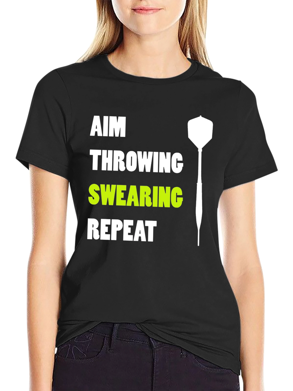 Aim Throwing Swearing Repeat Dart T-Shirt