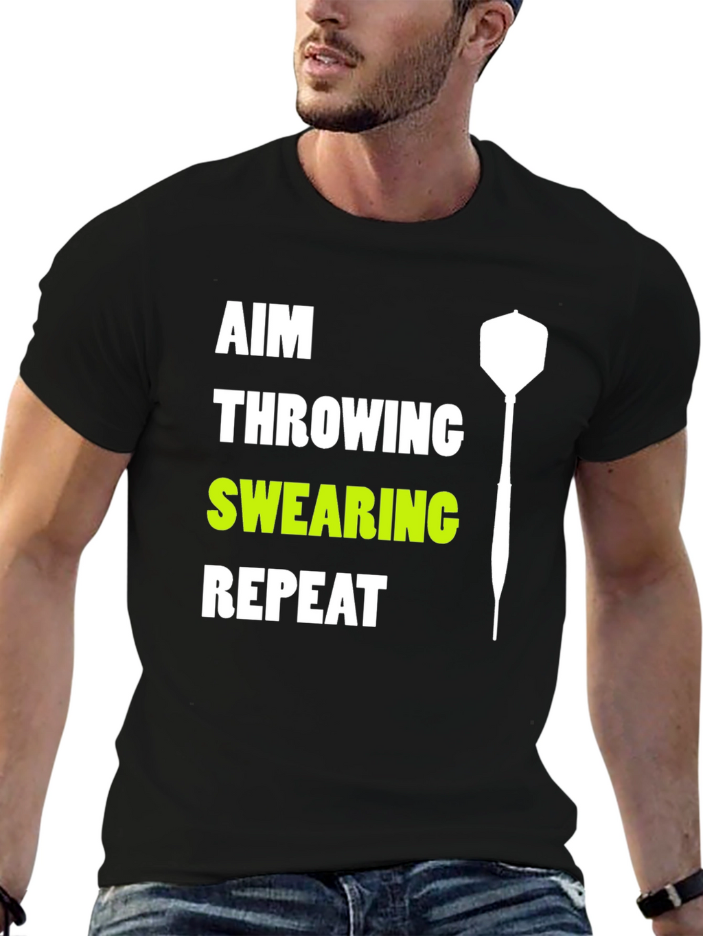 Aim Throwing Swearing Repeat Dart T-Shirt