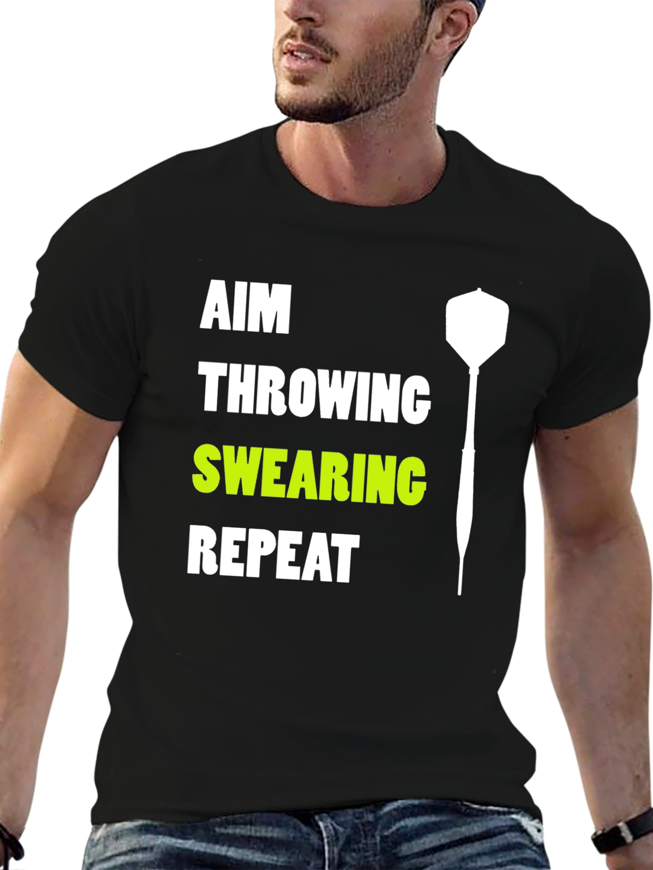 Aim Throwing Swearing Repeat Dart T-Shirt