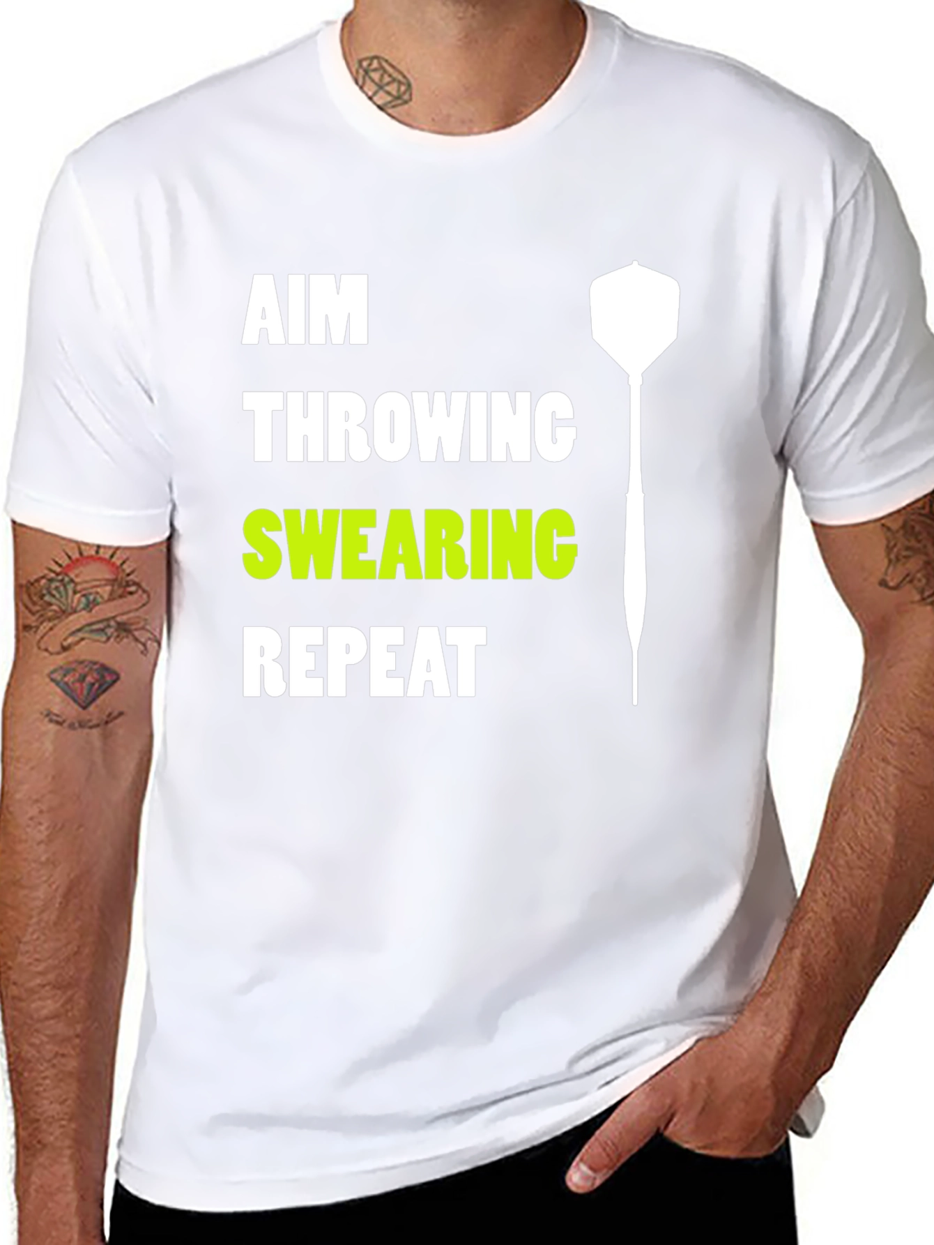 Aim Throwing Swearing Repeat Dart T-Shirt