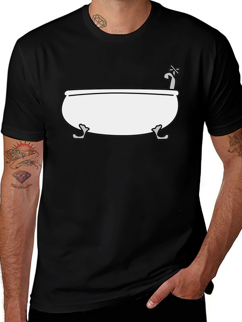 Funny Bathtub T-Shirt - Unique Graphic Tee