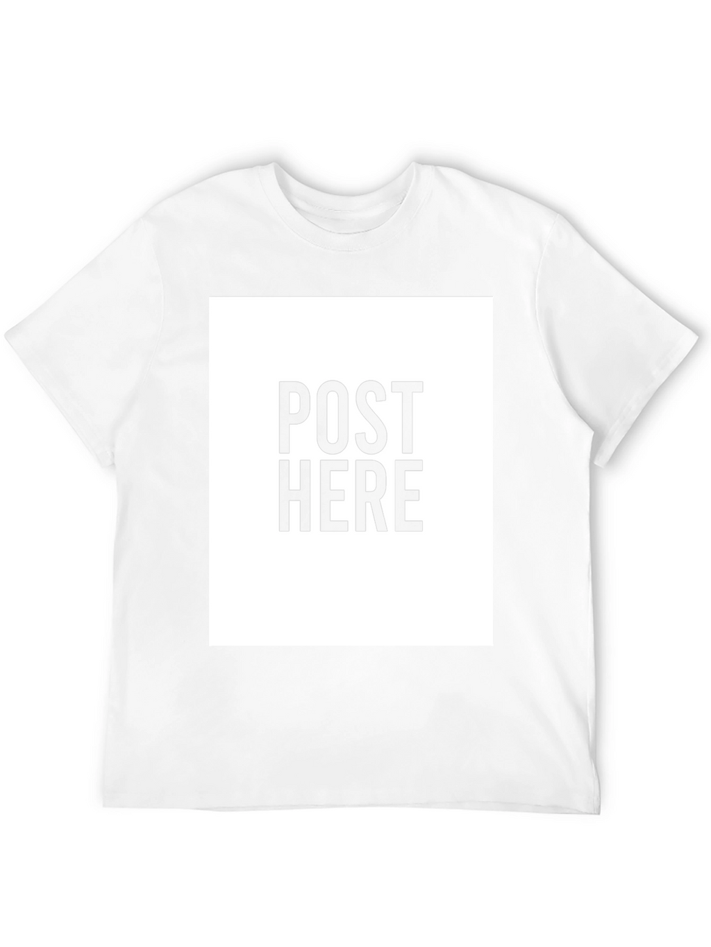 Black Tee: Post Here Graphic Print Casual Wear