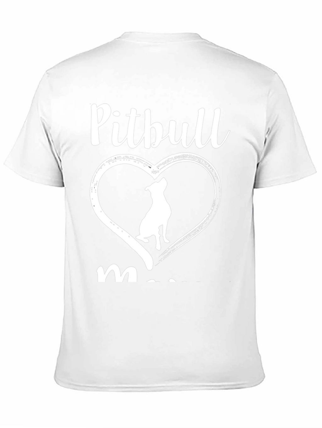 Pitbull Mom Heart Graphic T-Shirt