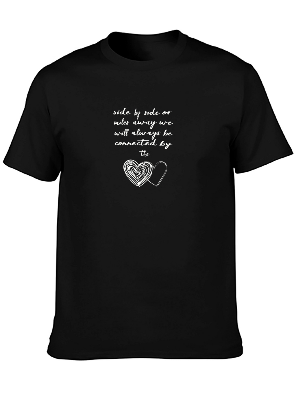 Connected Hearts Black T-Shirt