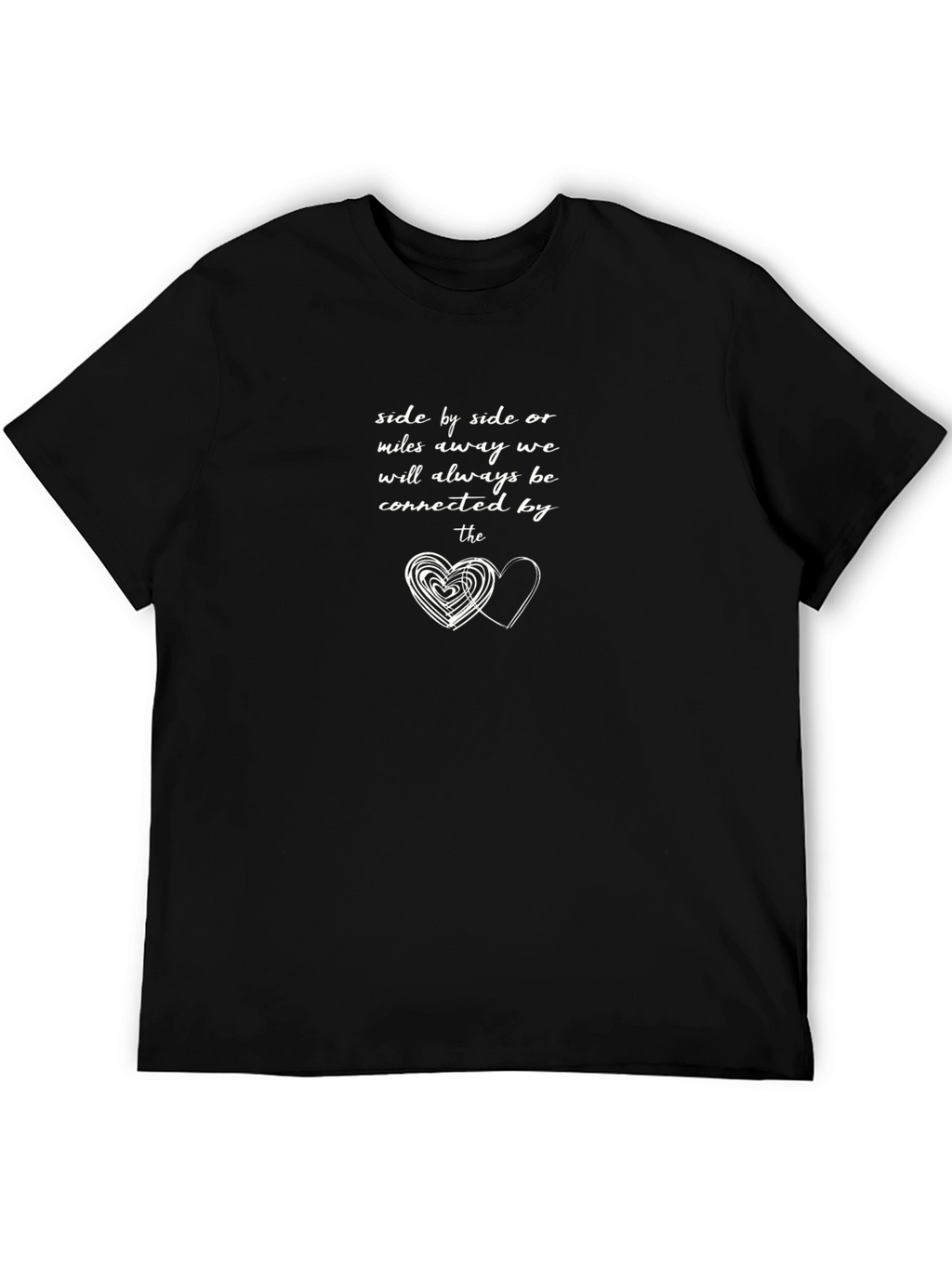 Connected Hearts Black T-Shirt