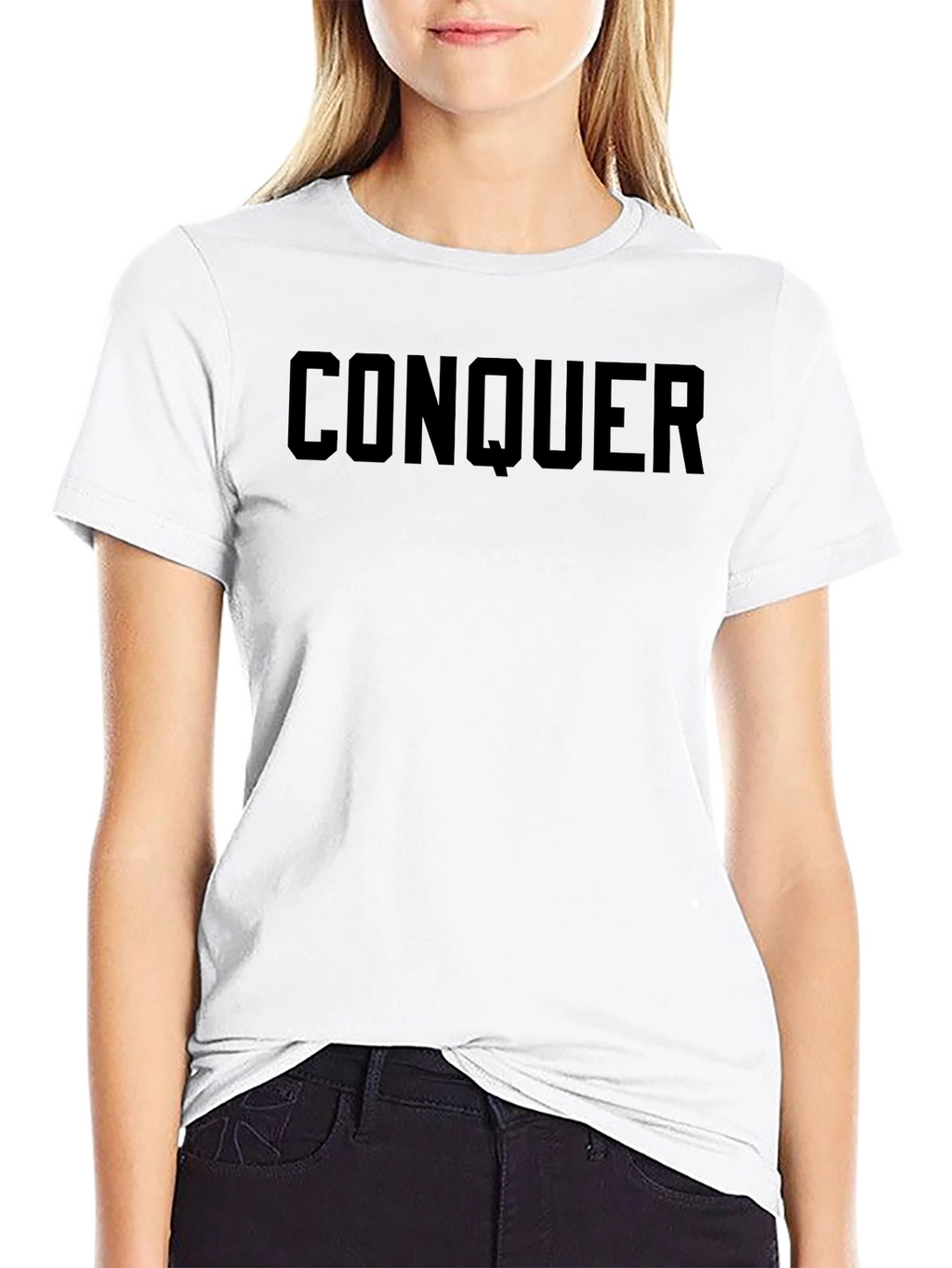 Conquer Black Graphic T-Shirt