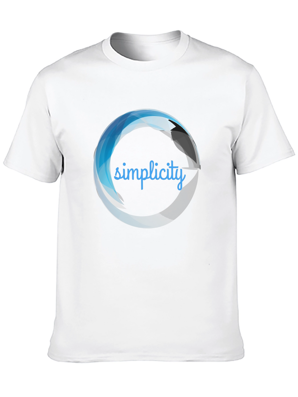 Mens Simplicity Graphic Print Black T-Shirt