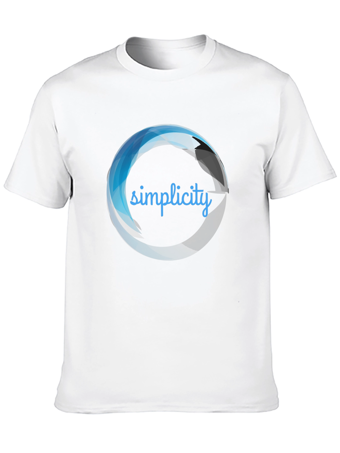 Mens Simplicity Graphic Print Black T-Shirt