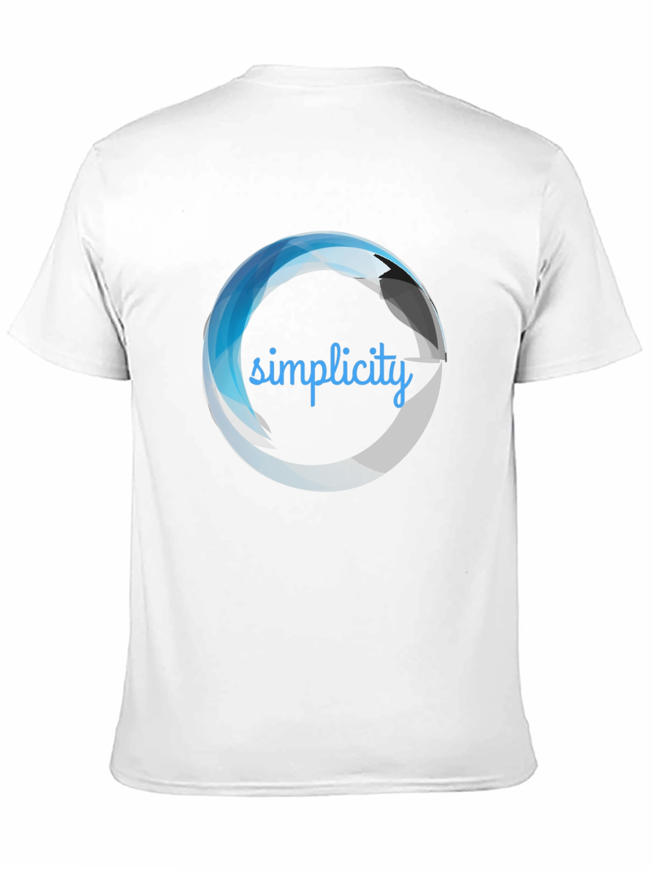 Mens Simplicity Graphic Print Black T-Shirt