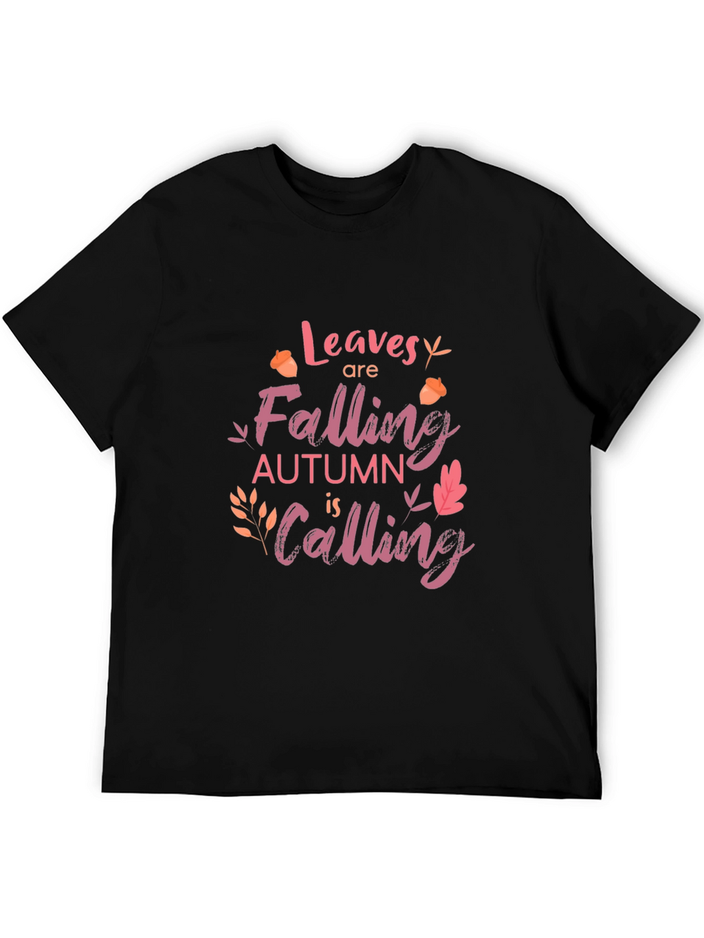 Autumn Calling Black Graphic Tee