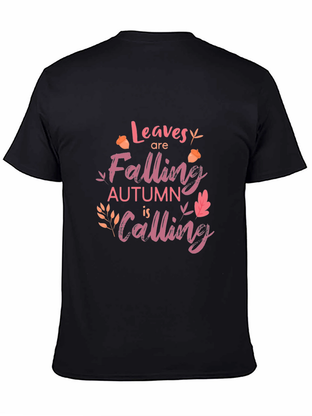 Autumn Calling Black Graphic Tee