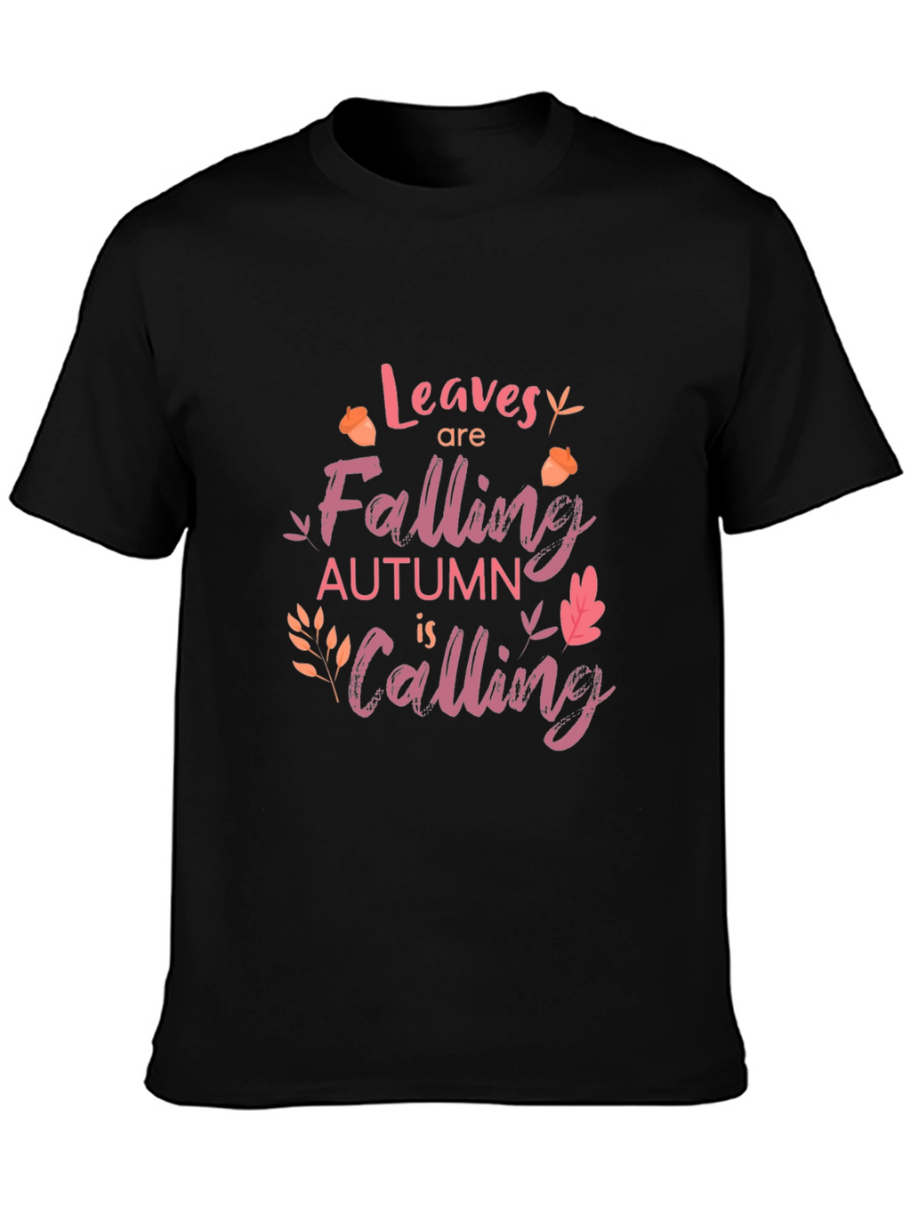 Autumn Calling Black Graphic Tee