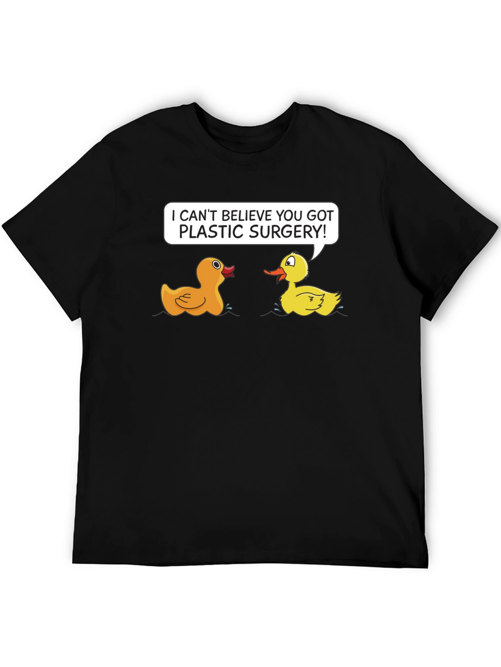 Funny Plastic Surgery Duck Cartoon Graphic T-Shirt