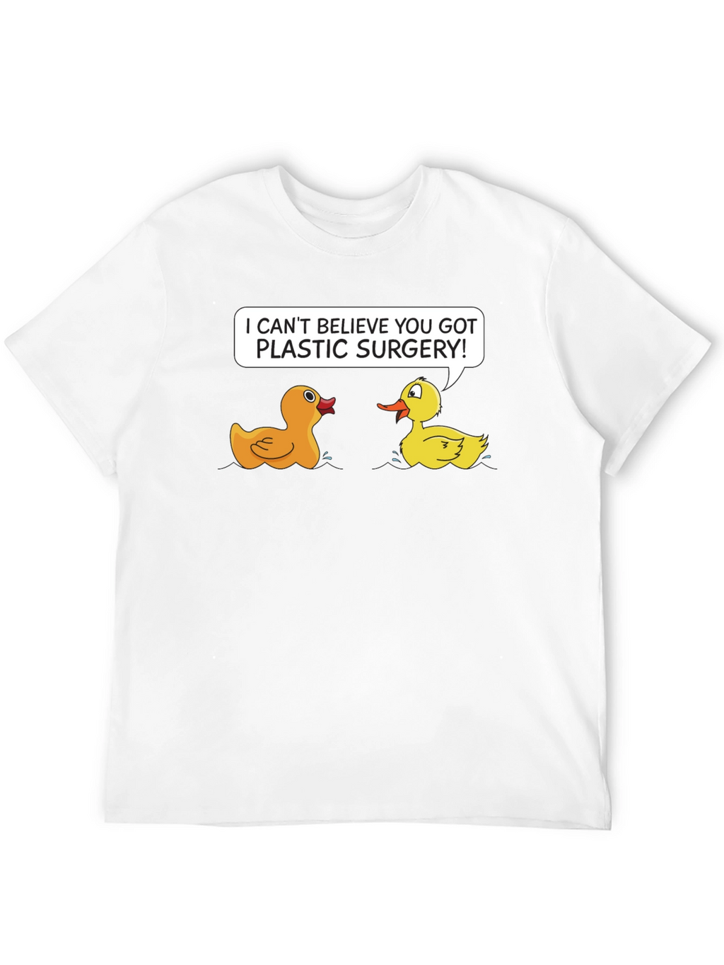 Funny Plastic Surgery Duck Cartoon Graphic T-Shirt