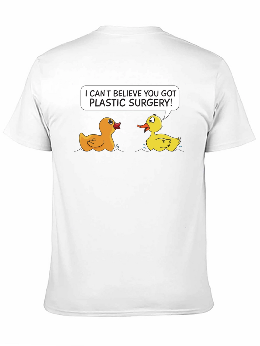 Funny Plastic Surgery Duck Cartoon Graphic T-Shirt