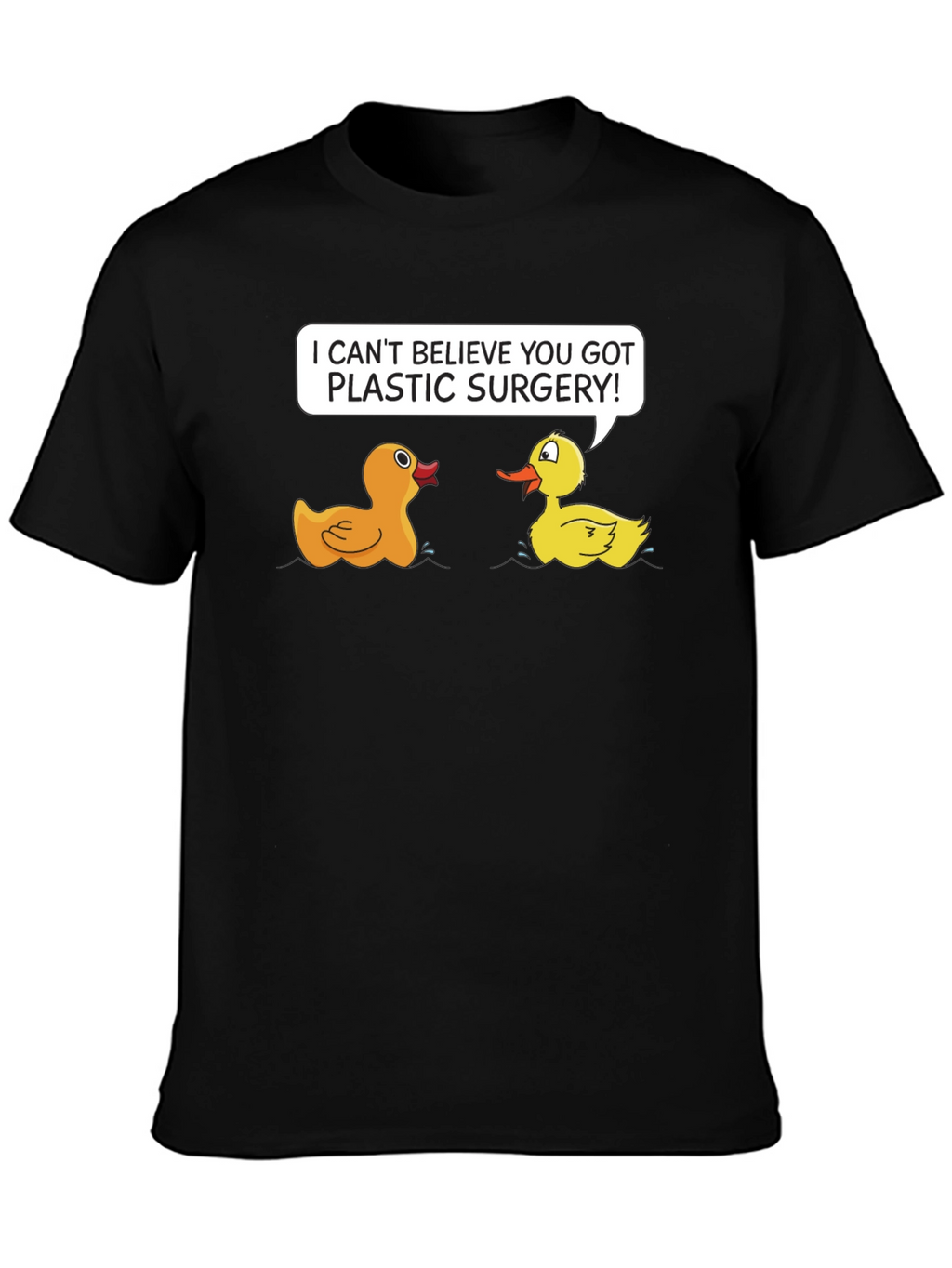 Funny Plastic Surgery Duck Cartoon Graphic T-Shirt